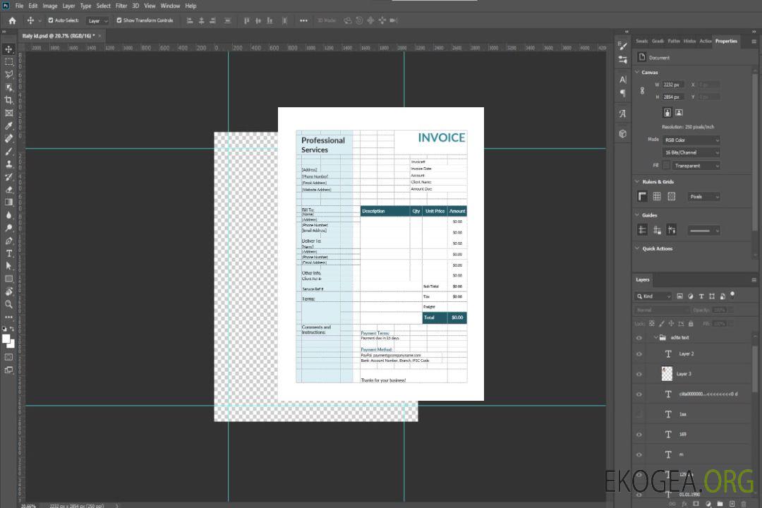 Modèle de facture de services professionnels template Modèle de facture de services professionnels template